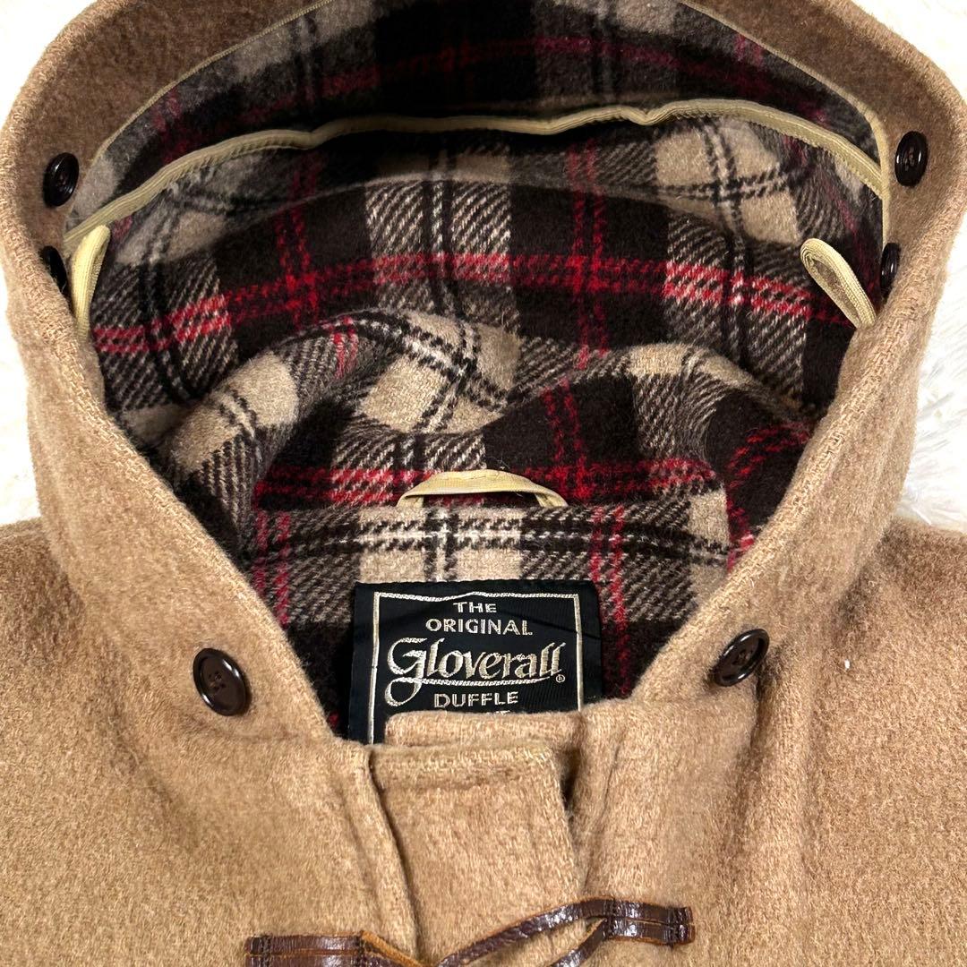 希少90s グローバーオール 512 ダッフルコート 英国製 チェック キャメル