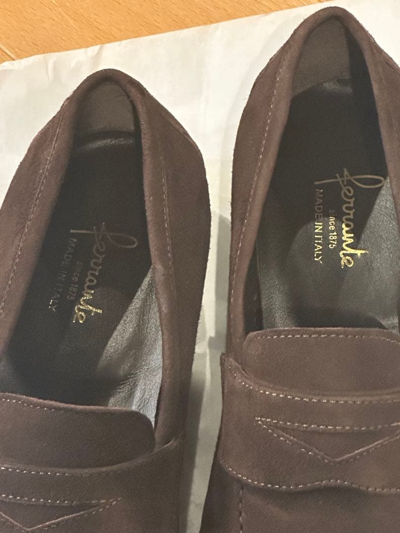 Ferrante フェランテ　ブラウン ローファー　イセオ　ISEO サイズ7