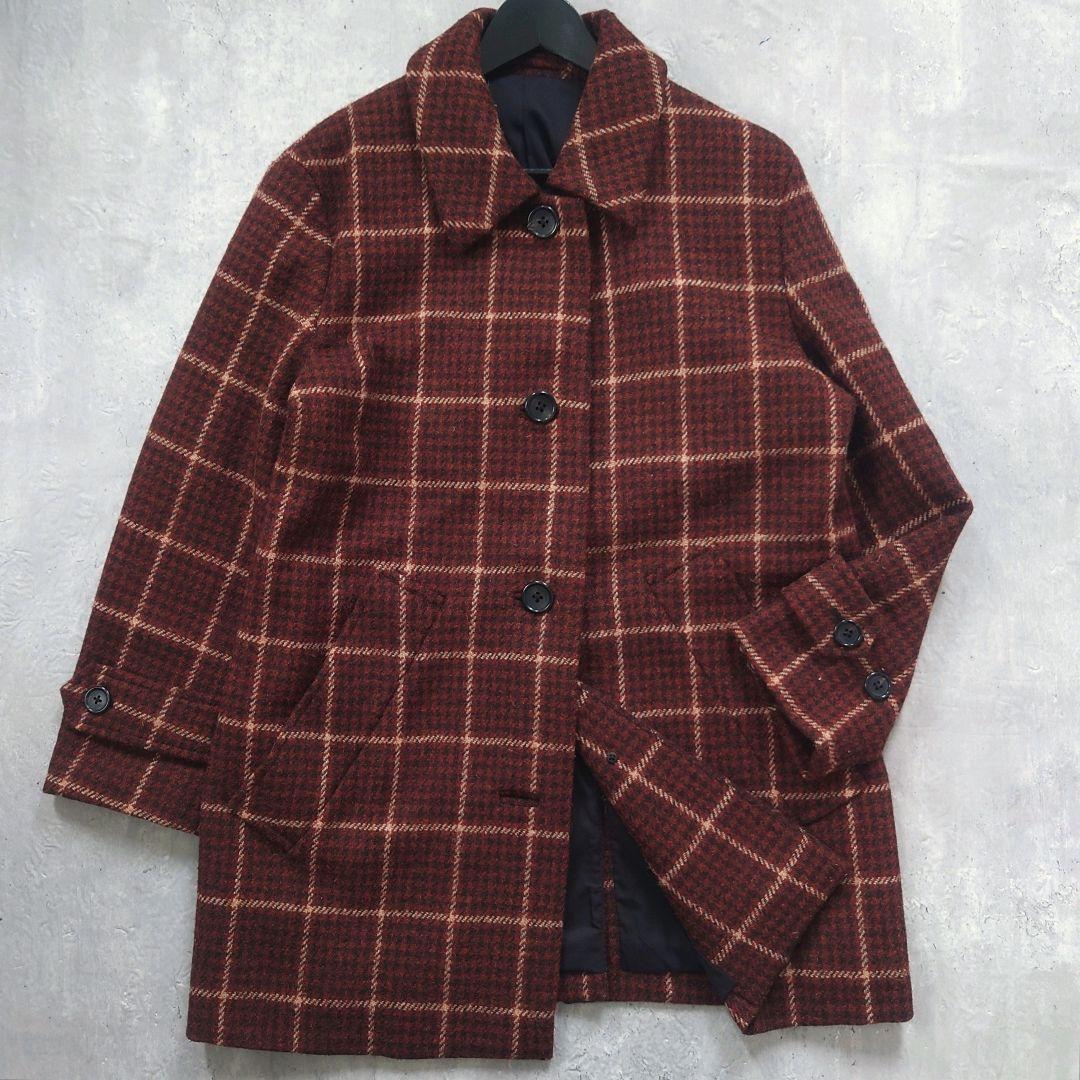 マーガレットハウエル ハリスツイード チェック ウールコート サイズ2
