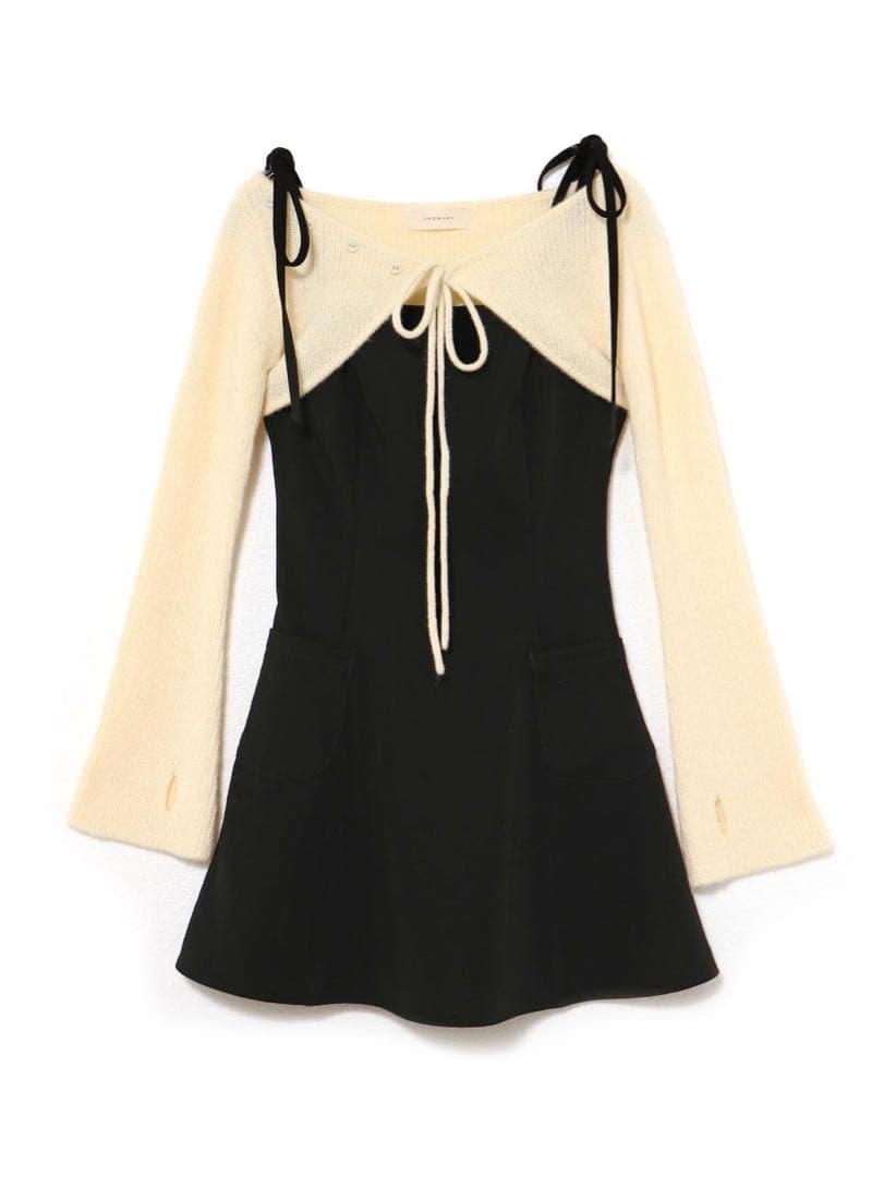 ワンピース andmary Lamia knit set mini dress