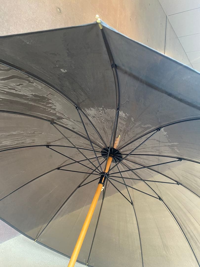 トラディショナルウェザーウェア BAMBOO CLEAR UMBRELLA 黒