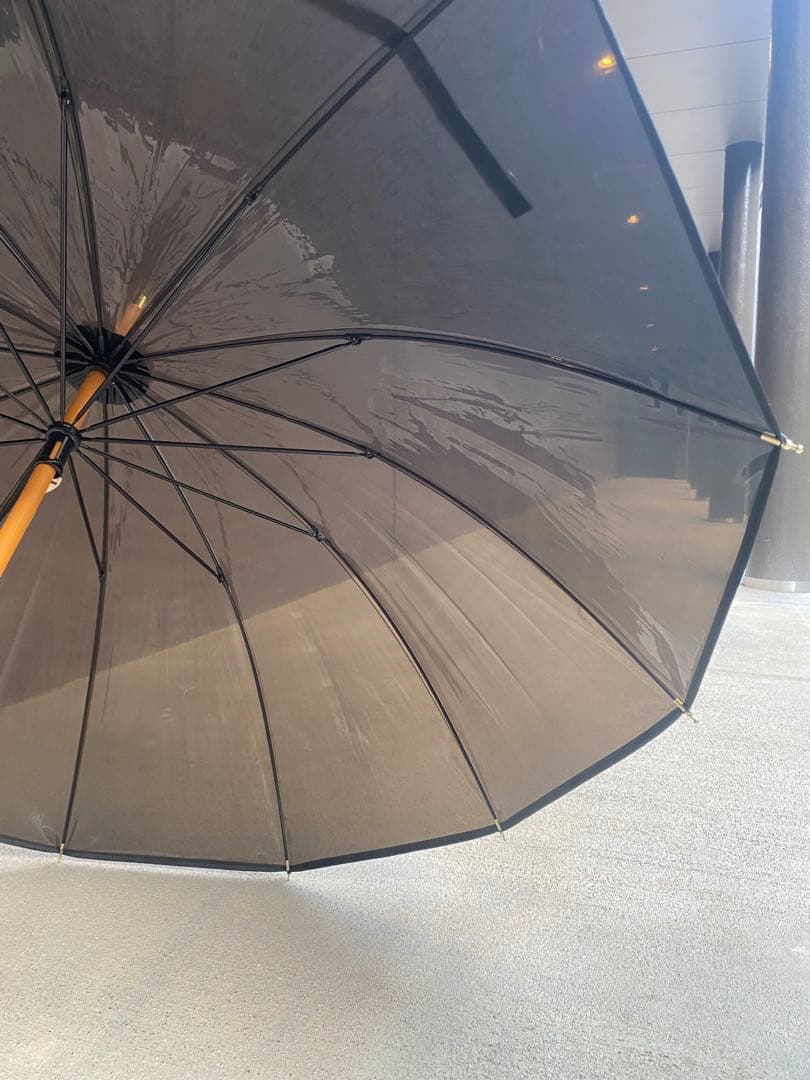 トラディショナルウェザーウェア BAMBOO CLEAR UMBRELLA 黒