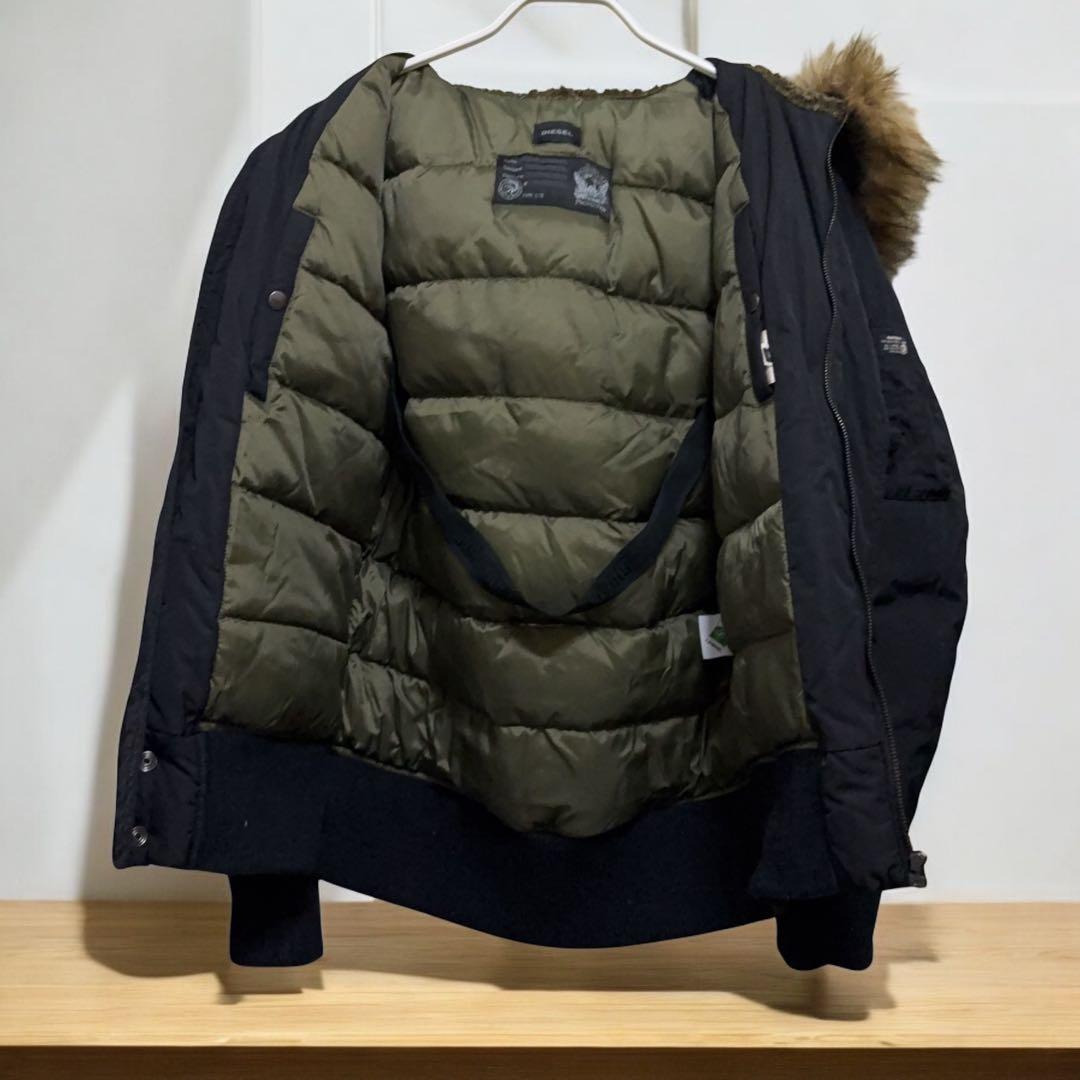 未使用級 DIESEL フライトジャケットN-2B ブラック Mサイズ