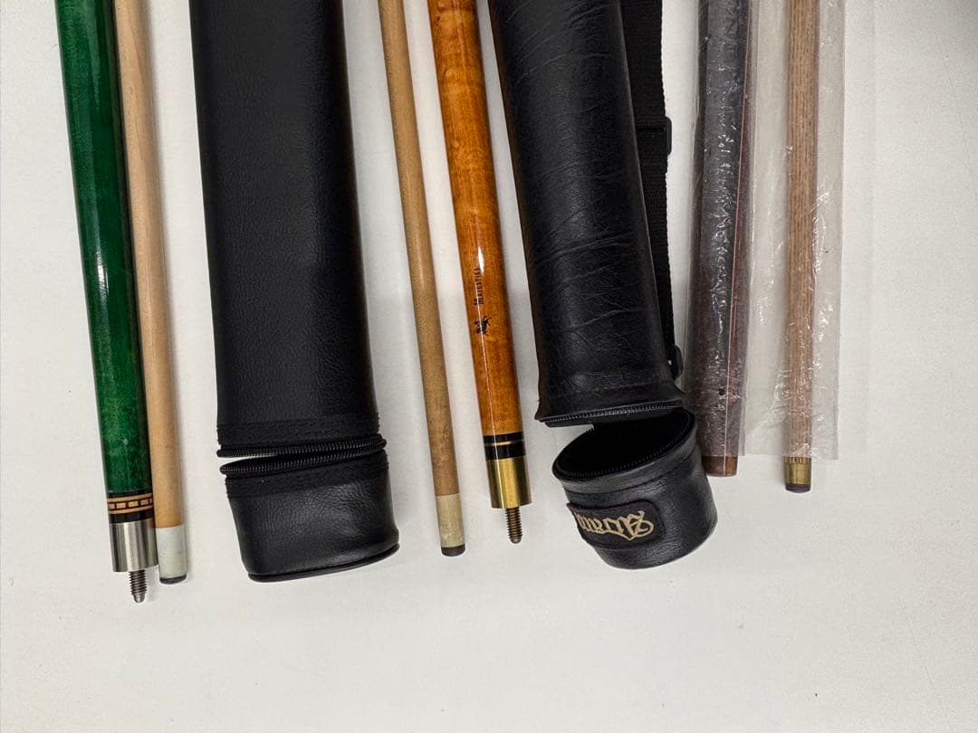 majestigaビリヤードキュー3本セットケース2つ付き