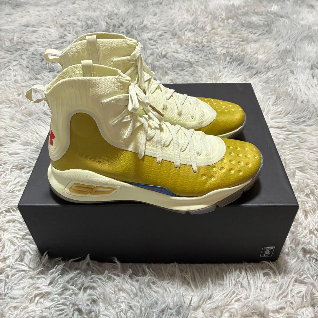 【美品】UNDER ARMOUR Curry 4 Retro Lemon