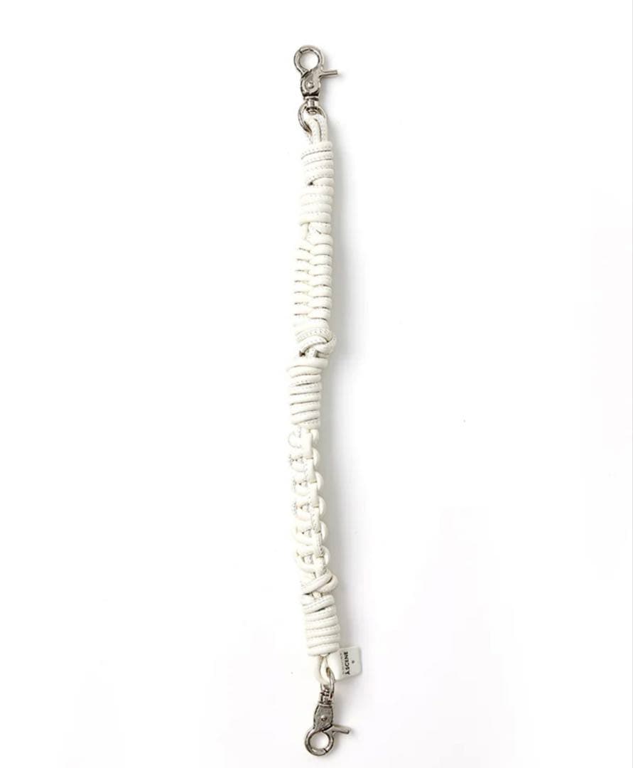 【新品】Design paracord strap-leather-WHITE