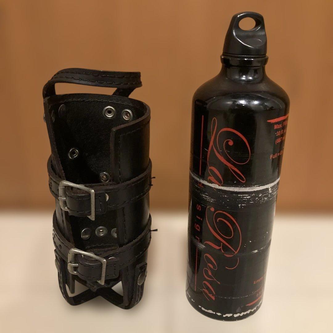 バイク　ガソリン携行缶　携行缶ホルダー　セット　レザー　本革