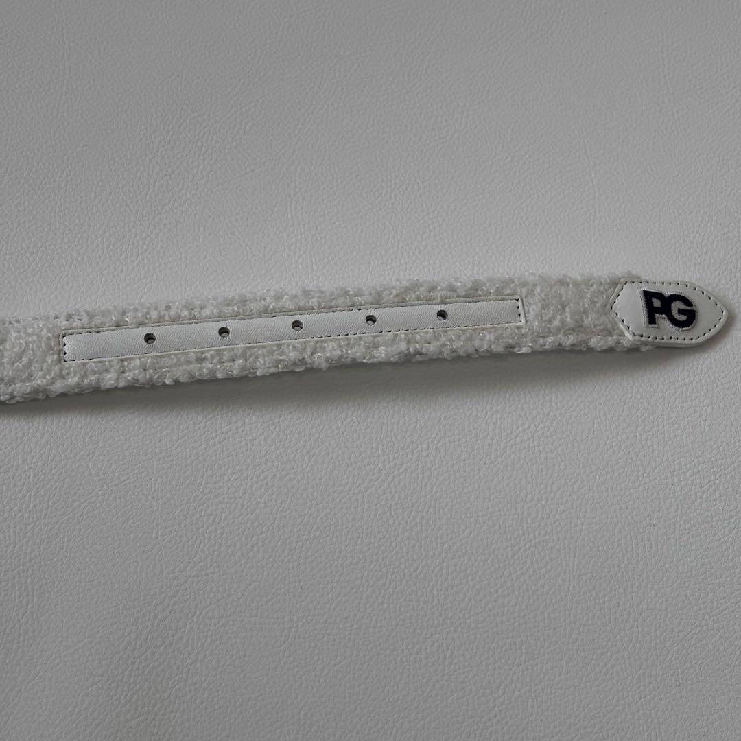 【新品】PEARLY GATES　ゴルフベルト　ホワイト　刺繍ロゴ　ユニセックス