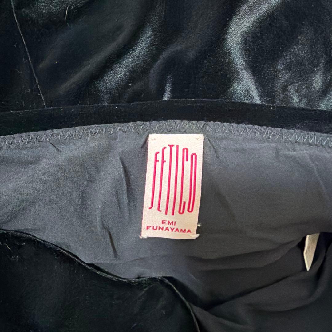 FETICO ブラック ベルベット パンツ サイズ2