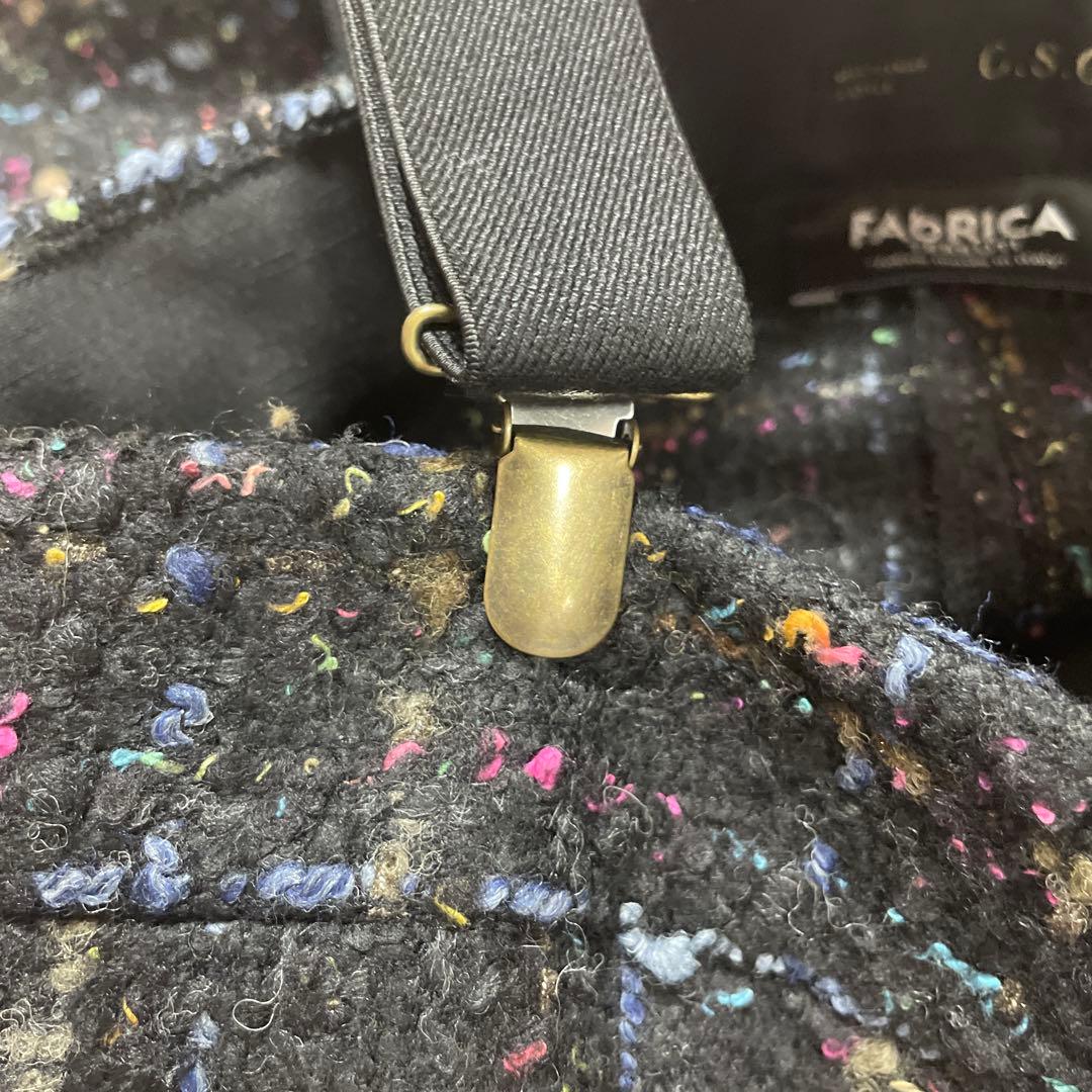 Curensology カレンソロジー　サスペンダー付き　ツイードパンツ　フリー