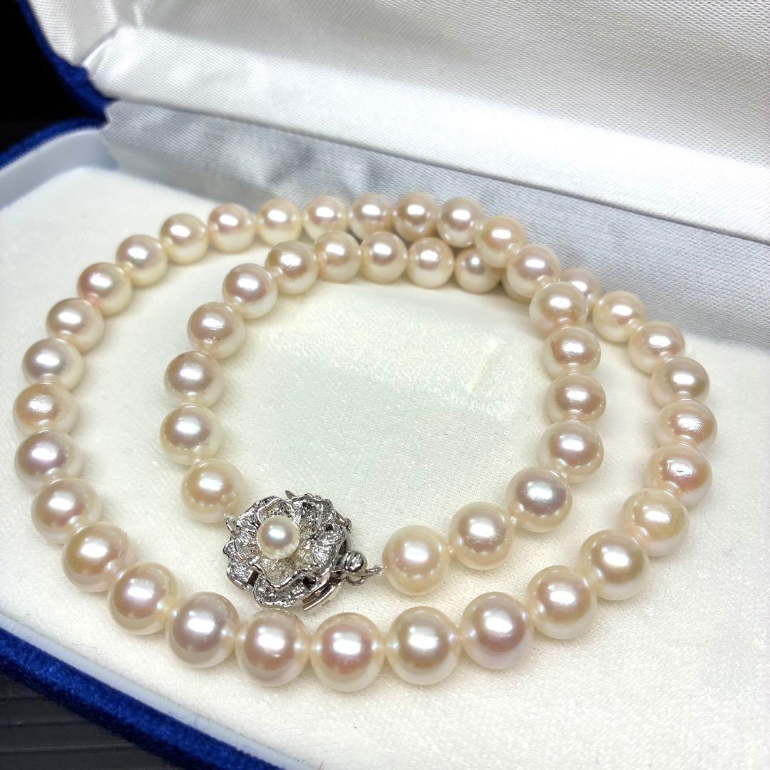 ジュエリーマキ　あこや真珠 ネックレス 8.0-8.5 パール　シルバー　本真珠