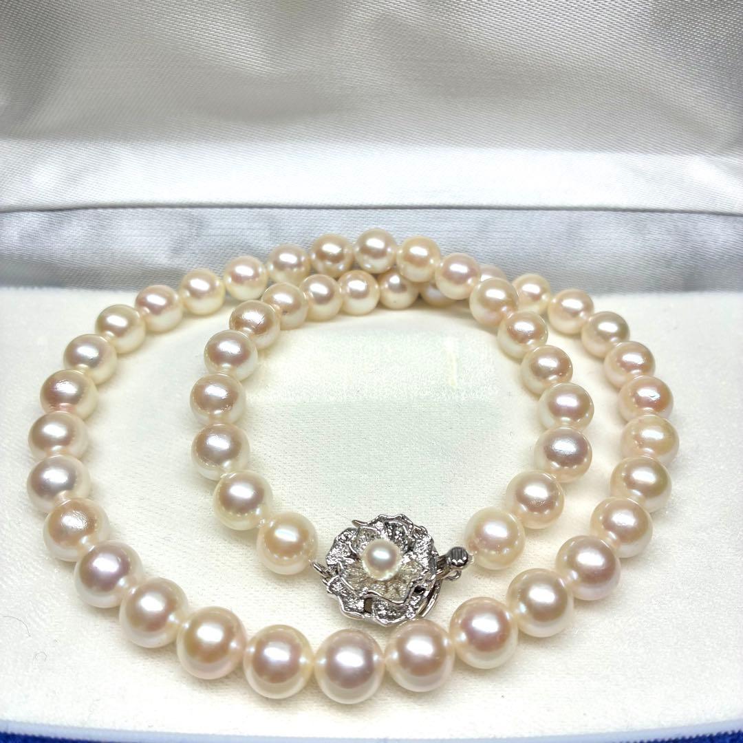 ジュエリーマキ　あこや真珠 ネックレス 8.0-8.5 パール　シルバー　本真珠