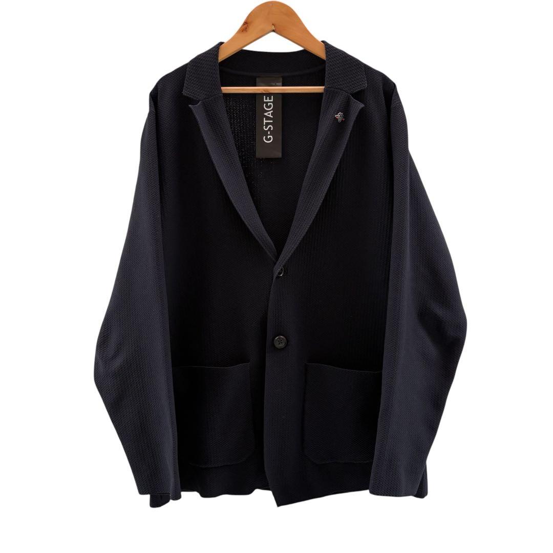 美品　G-Stage ネイビー リブ編みセットアップ　ストレッチ　L
