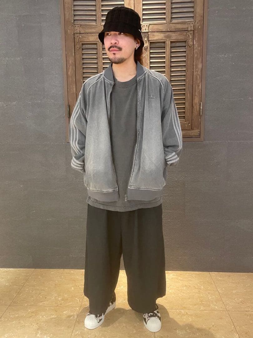 新品 XL】アディダス ルーズ デニム ブラック ウォッシュ ジャケット　SST