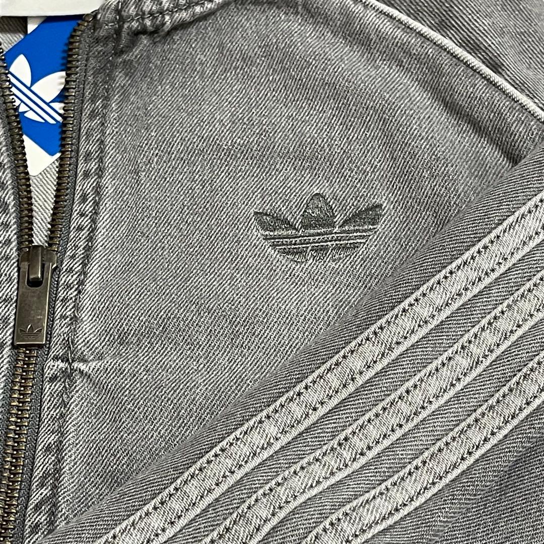 新品 XL】アディダス ルーズ デニム ブラック ウォッシュ ジャケット　SST