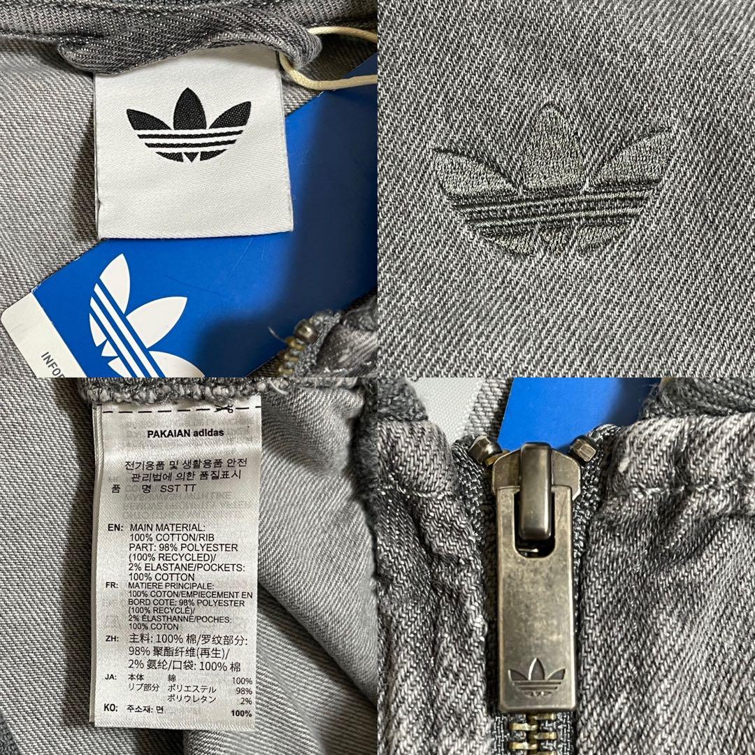 新品 XL】アディダス ルーズ デニム ブラック ウォッシュ ジャケット　SST