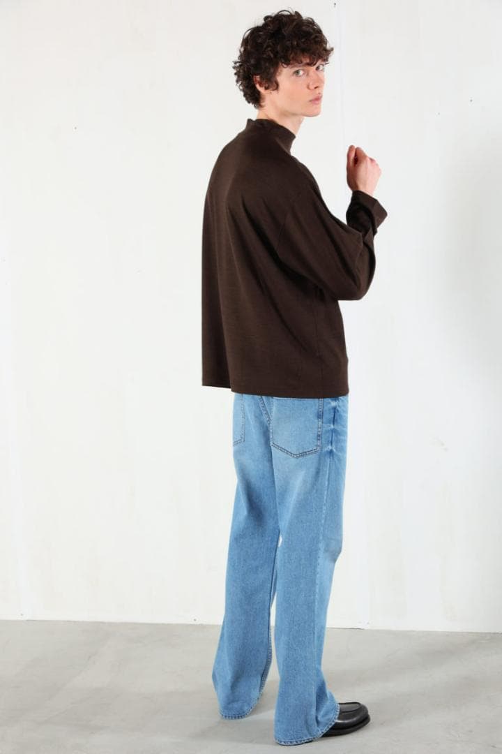 MBハイエンド尾州ウール・モックネック Lサイズ