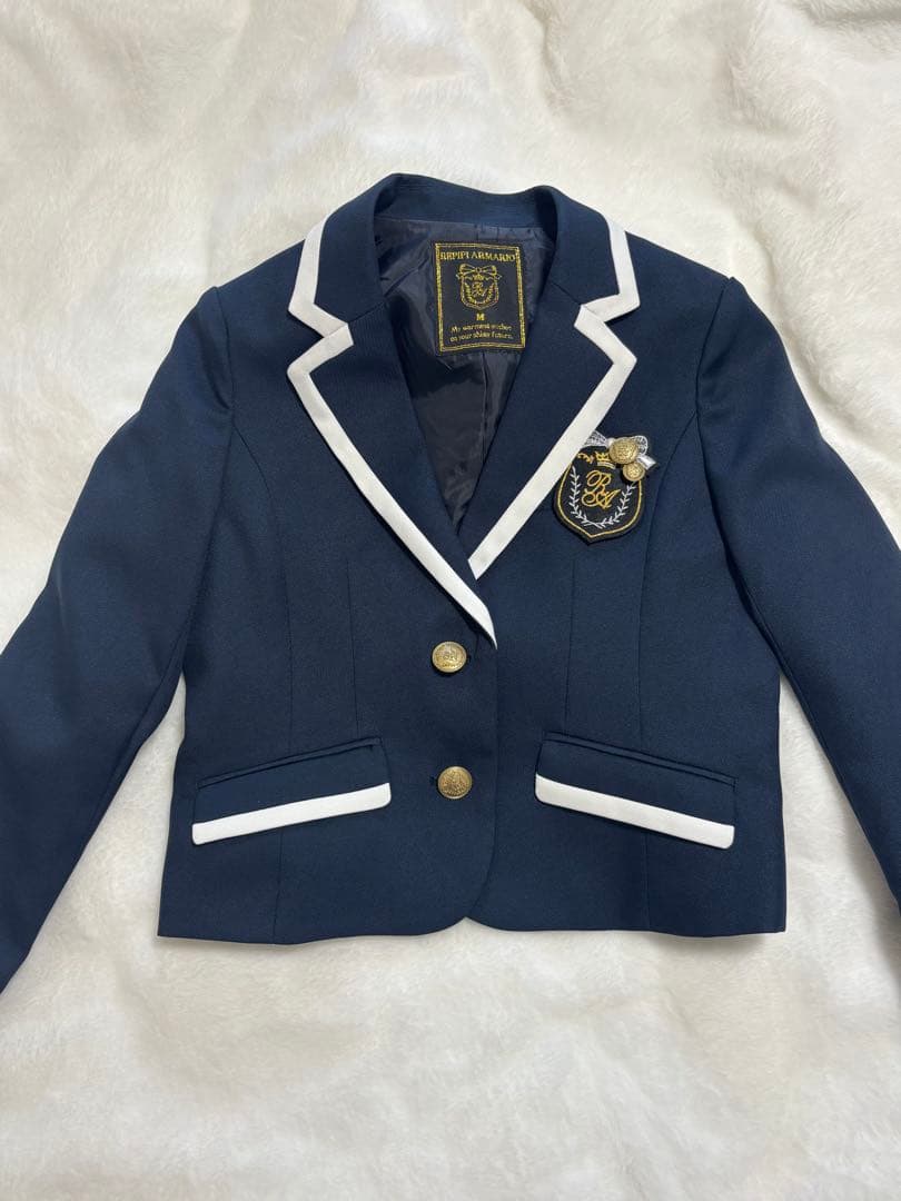 (リッチ) 値下げ！ネイビー ブレザー チェック柄スカート セット　卒業式