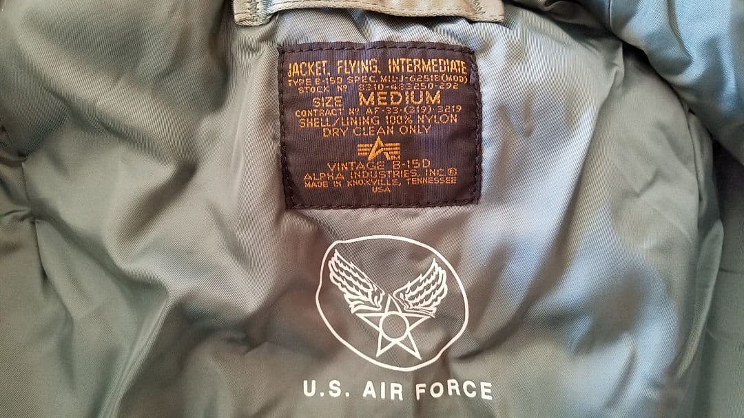 ぼ*ー様 美品　ALPHA B-15D フライトジャケット Mサイズ