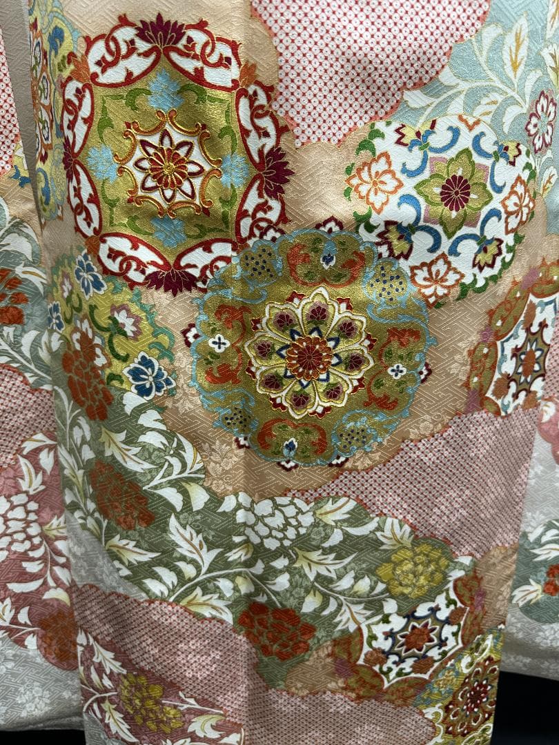 商談中 逸品 白地 染め分け華文 振袖 梅垣織物 フルセット 小田急誂え