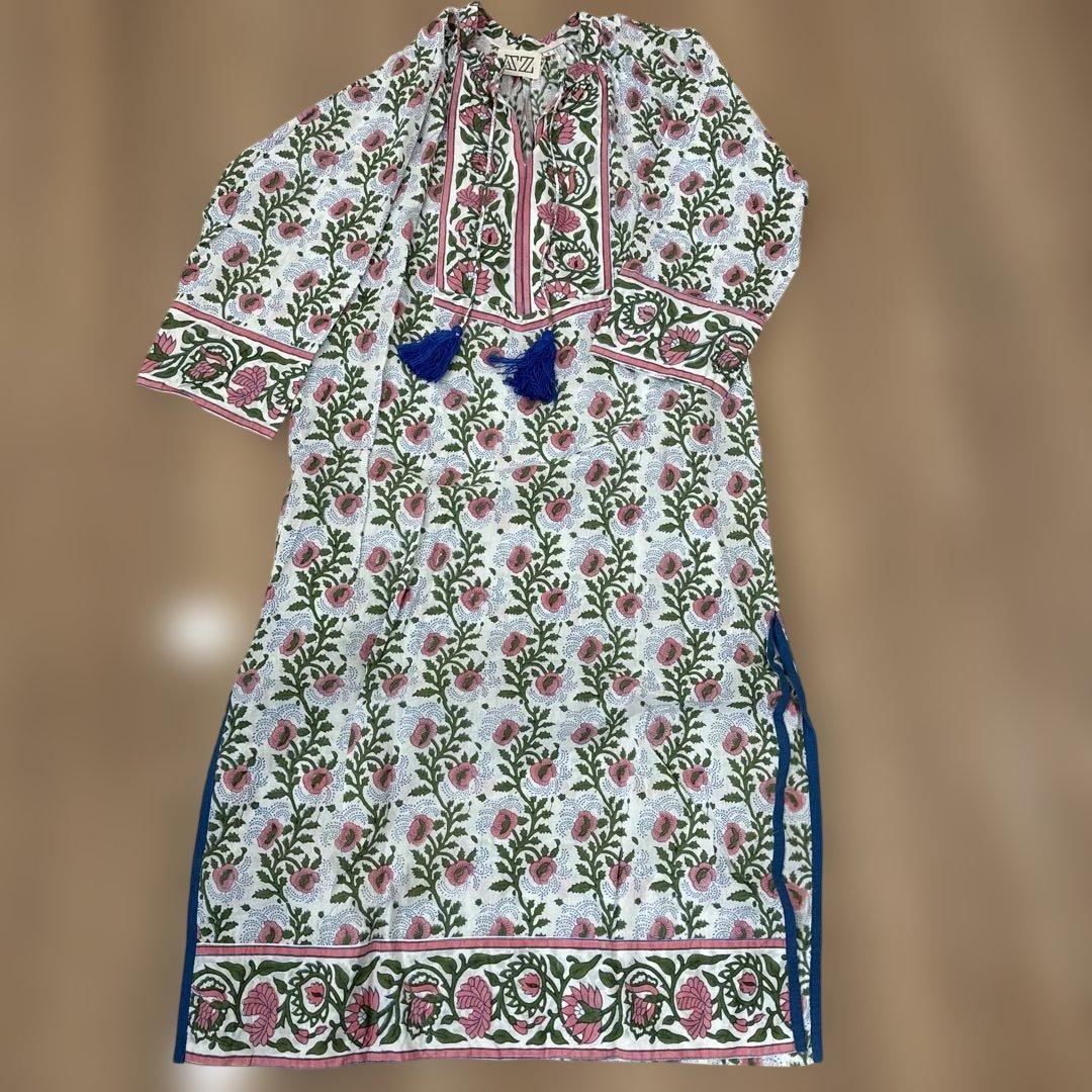 SZ 花柄タッセル付きワンピース Sサイズ　ロンハーマン