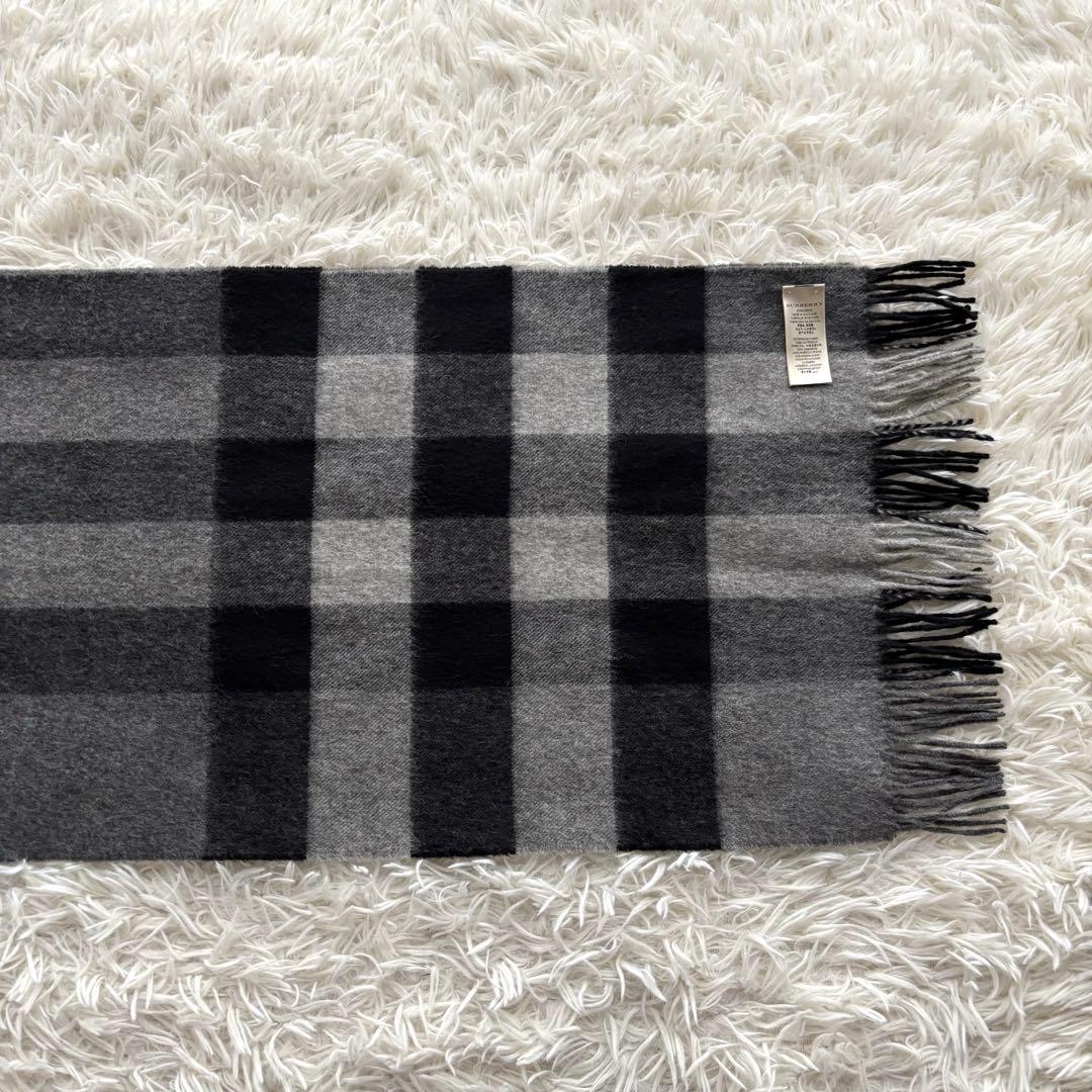美品✨BURBERRY バーバリー カシミヤ100％ 大判マフラー 200x36