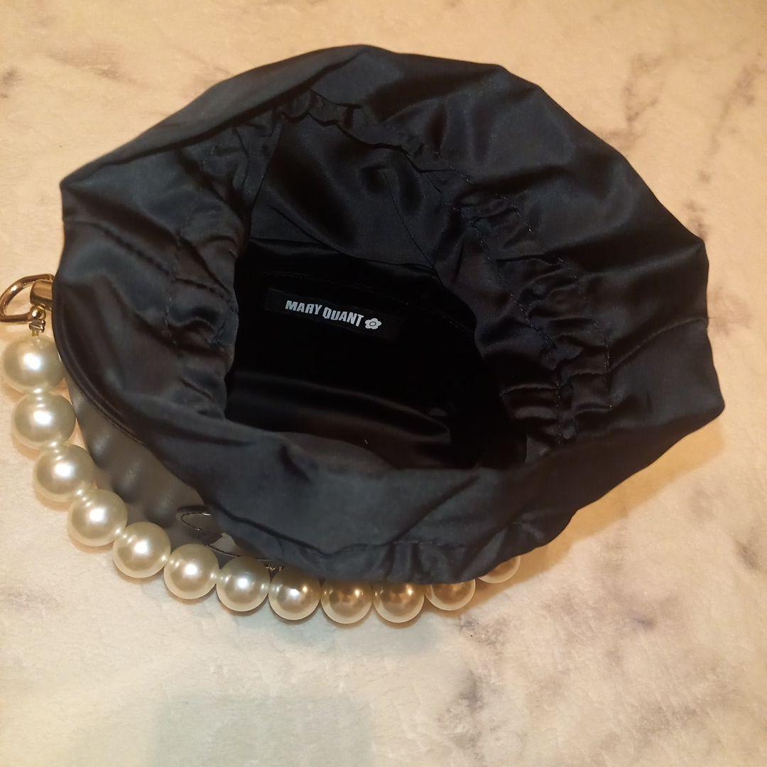 MARY QUANT パールハンドル パーティーバッグ