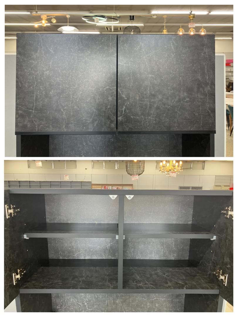 食器棚 ブラック