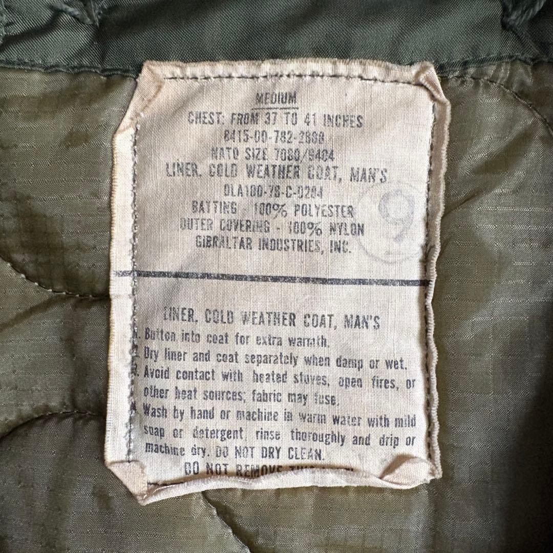 米軍実物 M-65 フィールドジャケット 3rd ライナーセット M-S