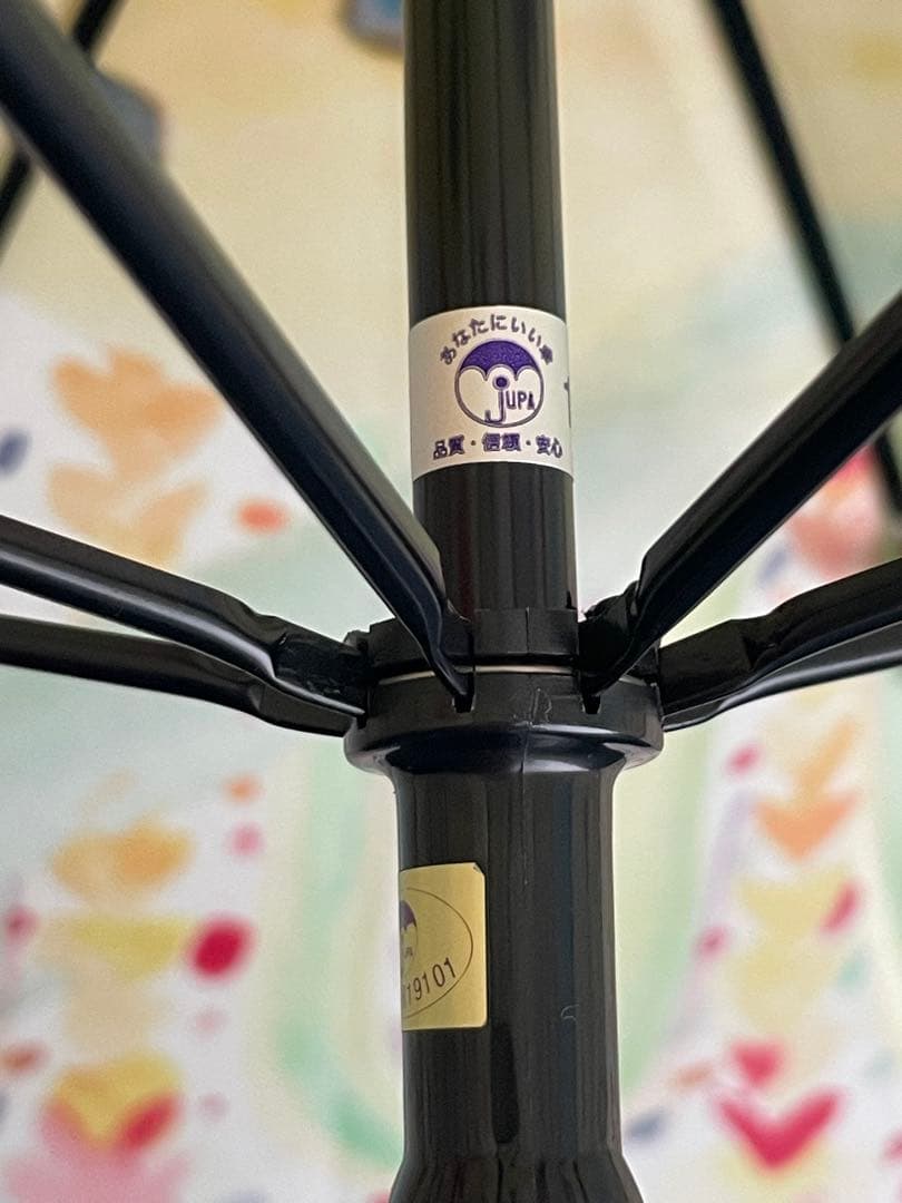 美品 ヴィヴィアンウエストウッド 雨傘 水彩画柄 長傘 バンブーハンドル