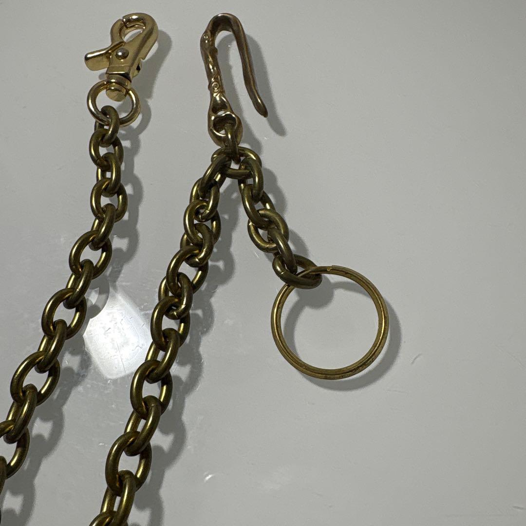 ヤンさん着用真鍮ウォレットチェーン ビンテージスタイル 約45cm