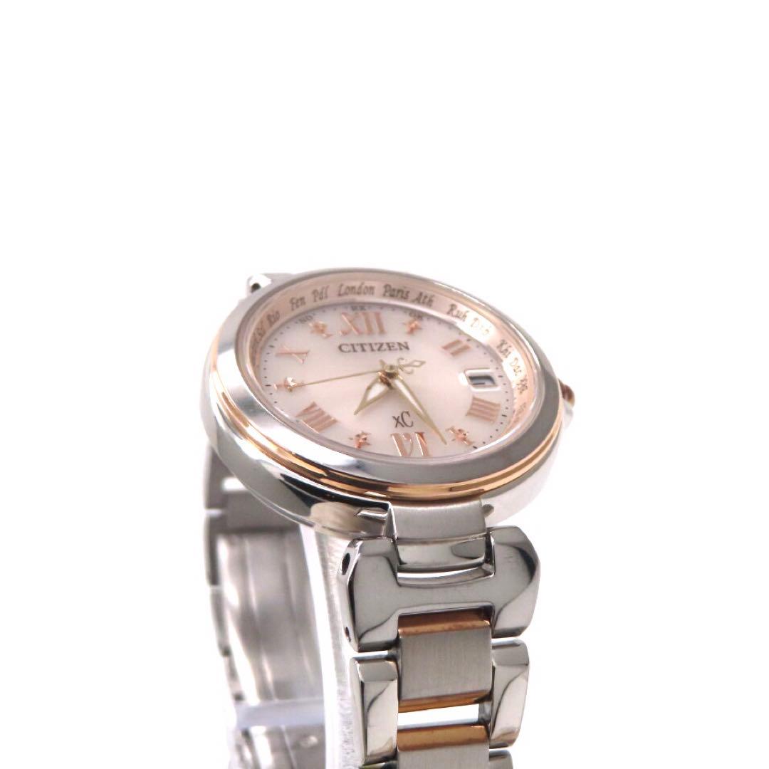 美品 EC1034 59W クロスシー 電波ソーラー シチズン 時計 コンビ