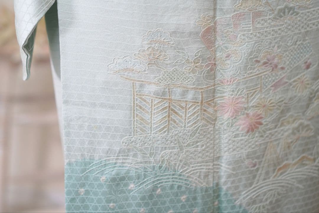 訪問着 帯締め　 a19F スワトウ刺繍　入学式　七五三　お宮参り