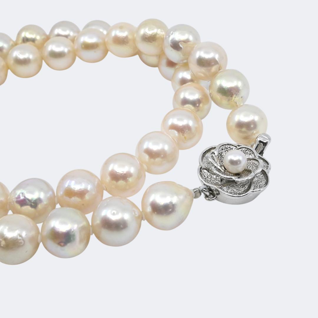 【最高峰】アコヤ　特大　大珠　パール　本真珠　ネックレス　9.5mm