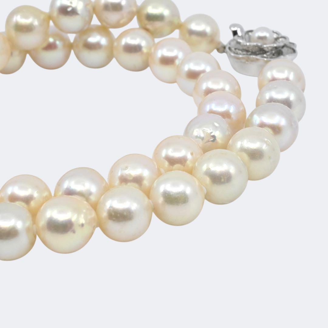 【最高峰】アコヤ　特大　大珠　パール　本真珠　ネックレス　9.5mm