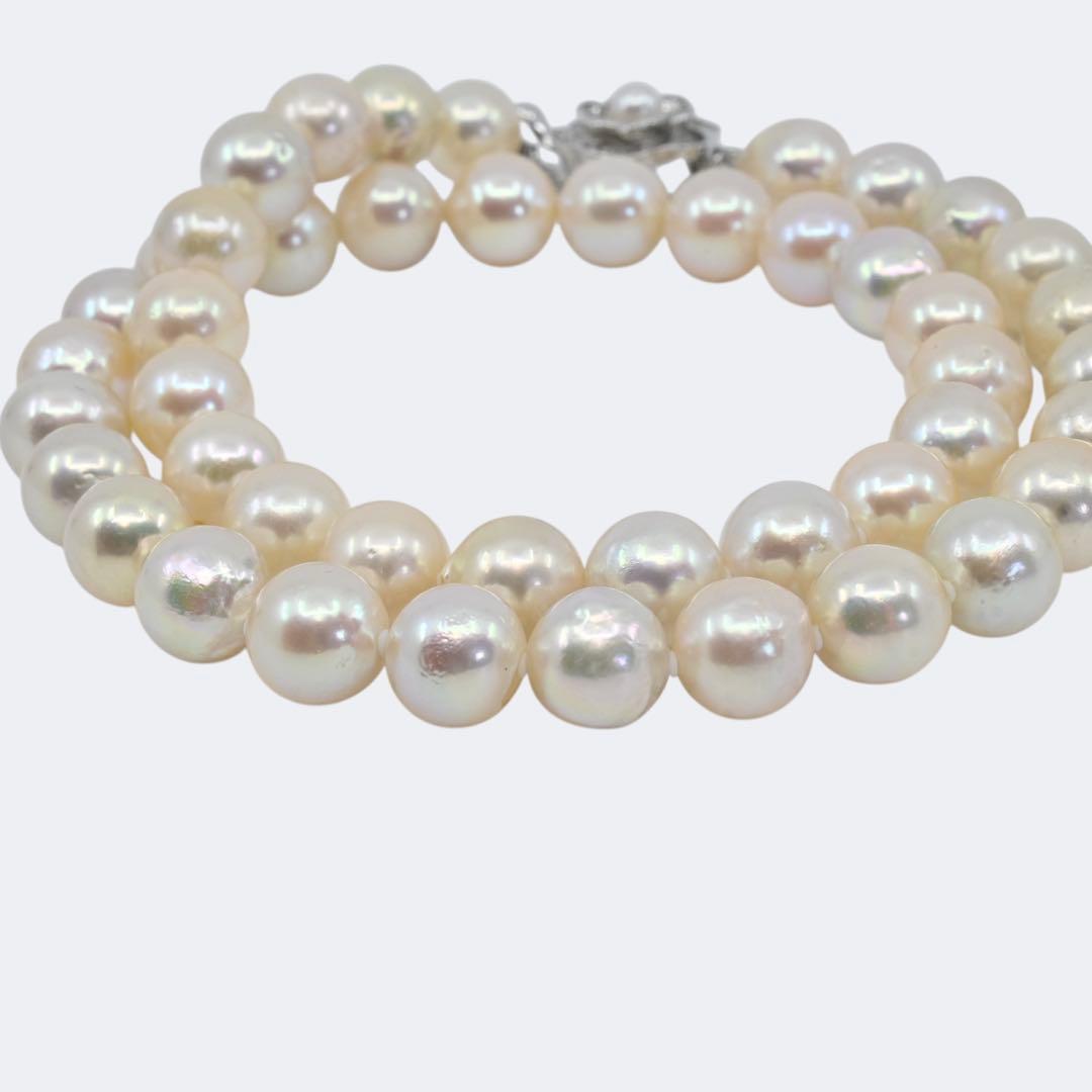 【最高峰】アコヤ　特大　大珠　パール　本真珠　ネックレス　9.5mm