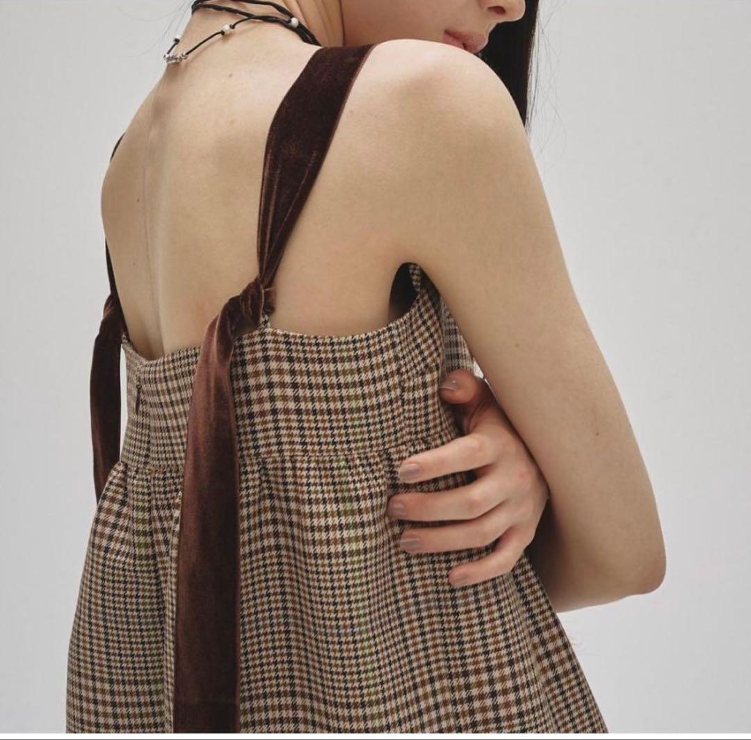 新品タグ付きTODAYFUL Check Wide Combinaison 36