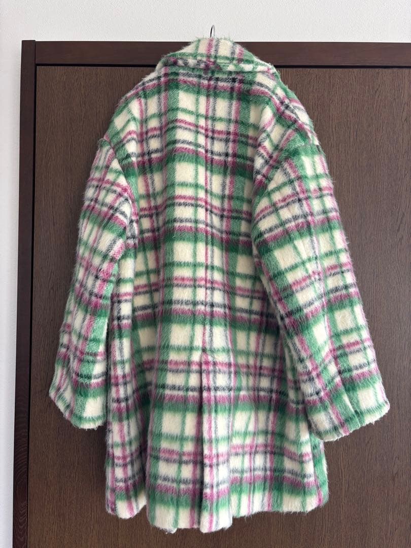 【着用2回】AMERI ADORABLE SHAGGY CHECK COAT