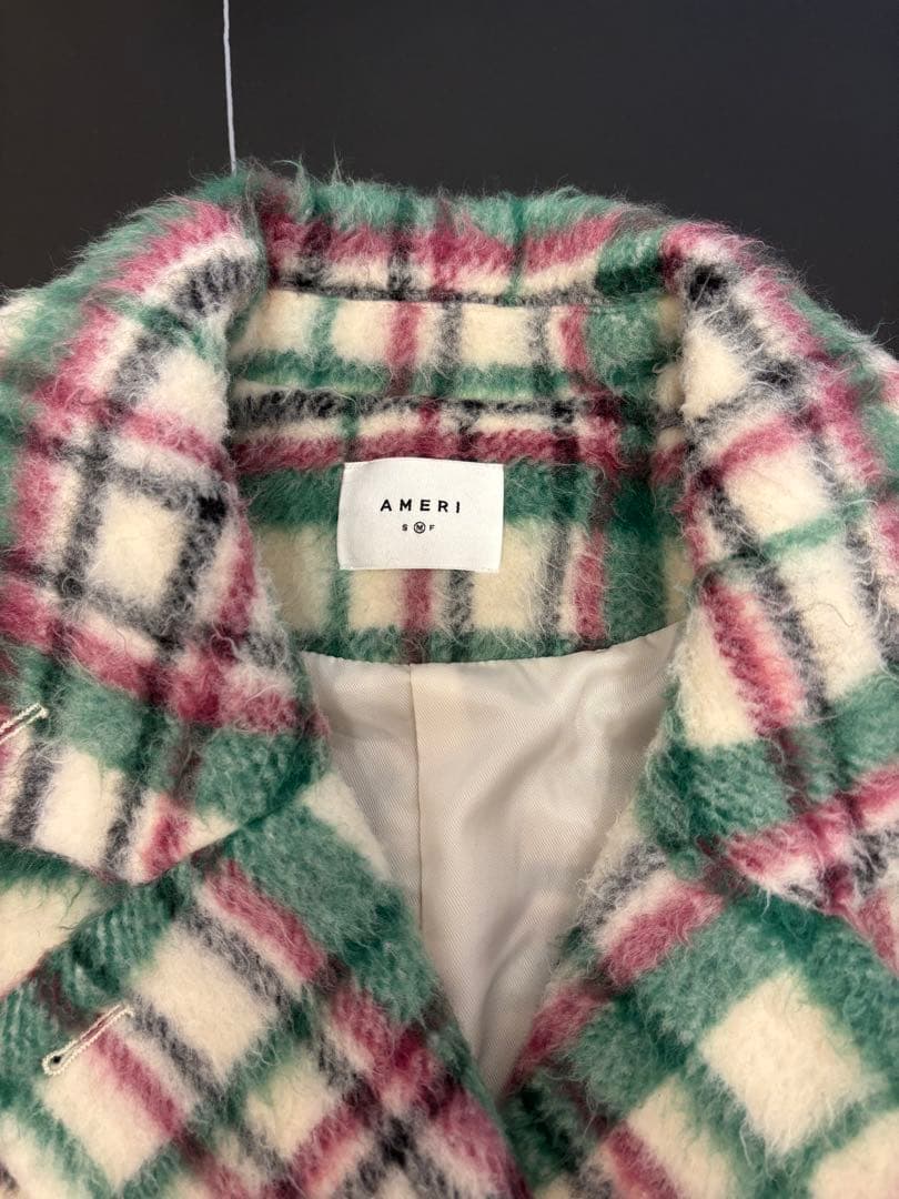 【着用2回】AMERI ADORABLE SHAGGY CHECK COAT