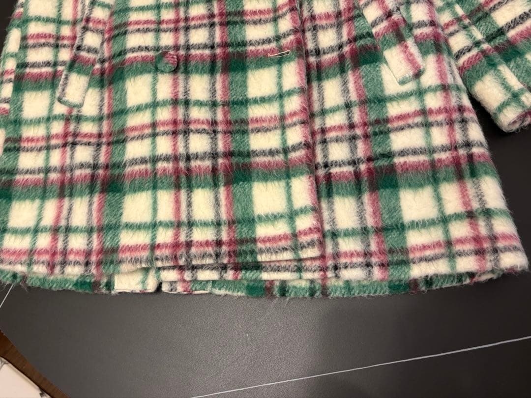 【着用2回】AMERI ADORABLE SHAGGY CHECK COAT