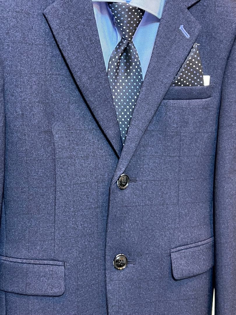 【150㎝ 】waltz by BEAMS DESIGNネイビーチェック スーツ