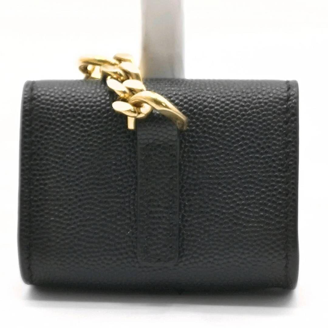 美品箱付 バーバリー TBロゴ レザー キーホルダー 黒 ゴールド金具 チャーム