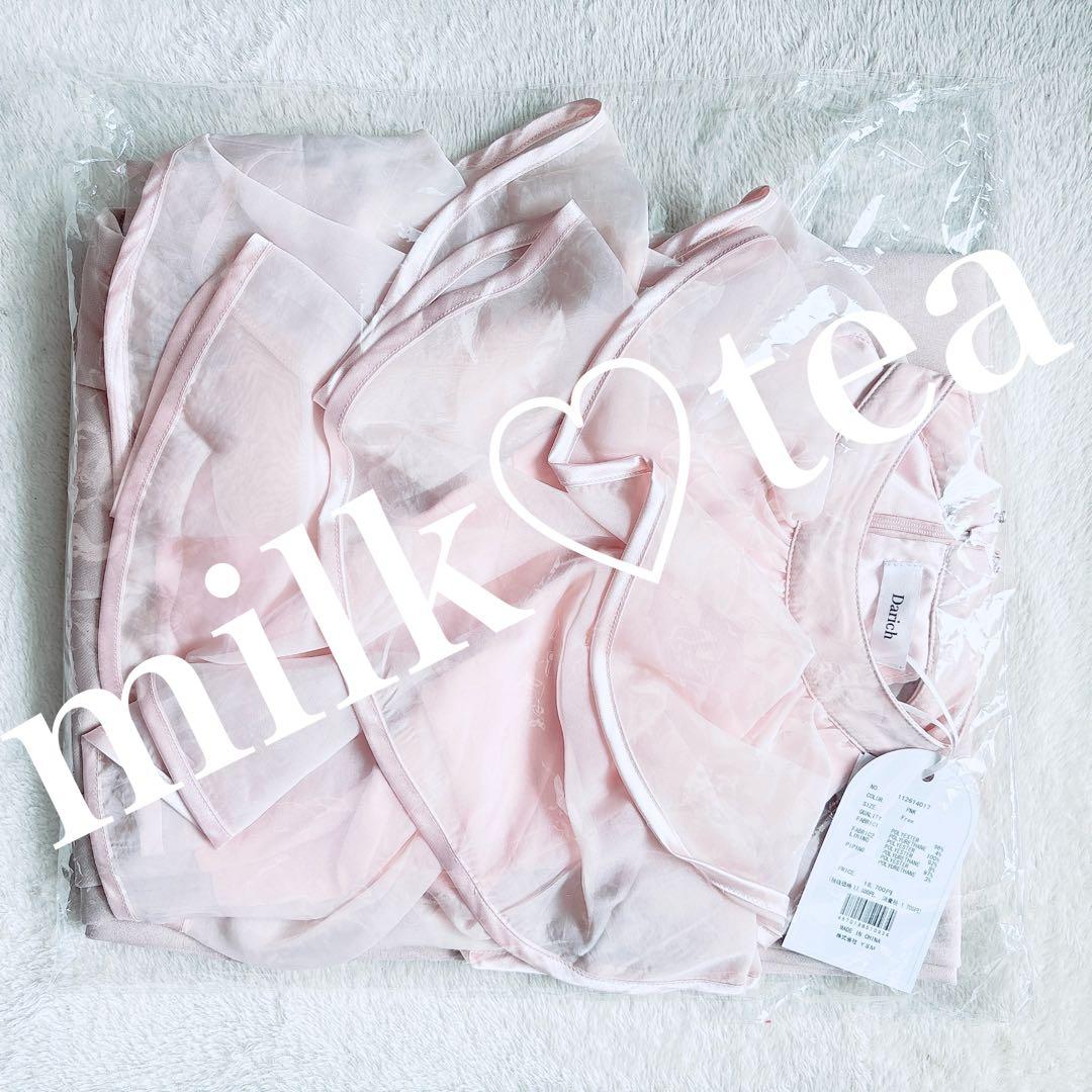 新品タグ付き ダーリッチ ティアードフリルジャンプスーツ ピンク フリー