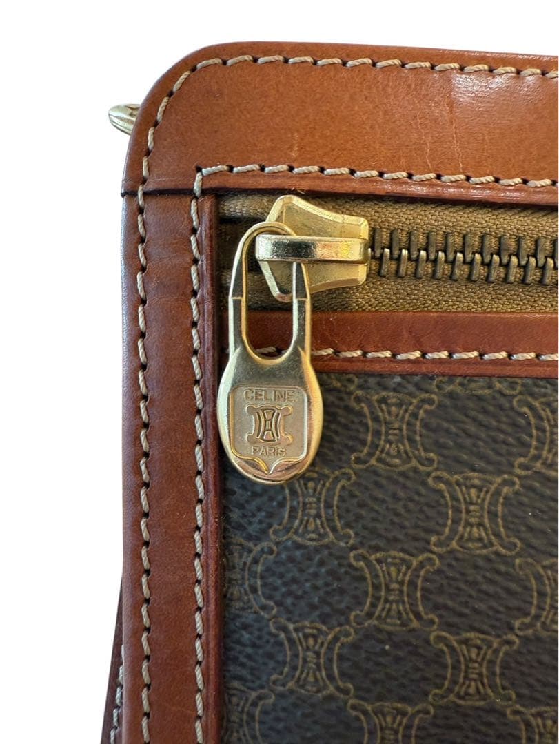 CELINE モノグラム レザー クラッチバッグ