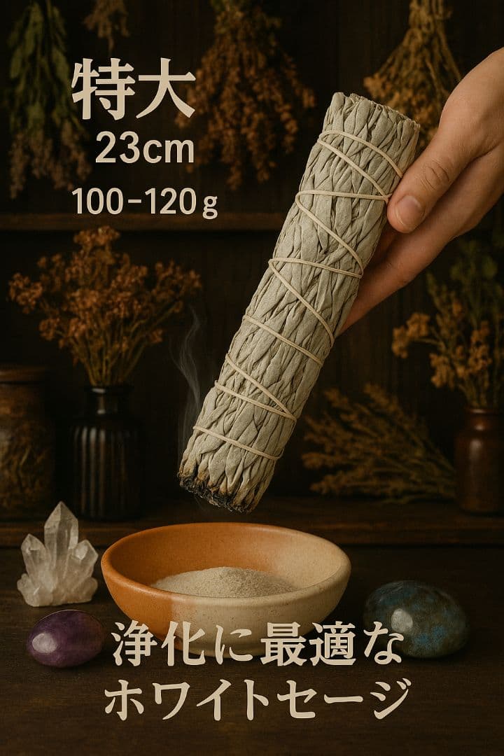 Chay❁︎様☆無農薬ホワイトセージ特大バンドル23cm100−120ｇx10本