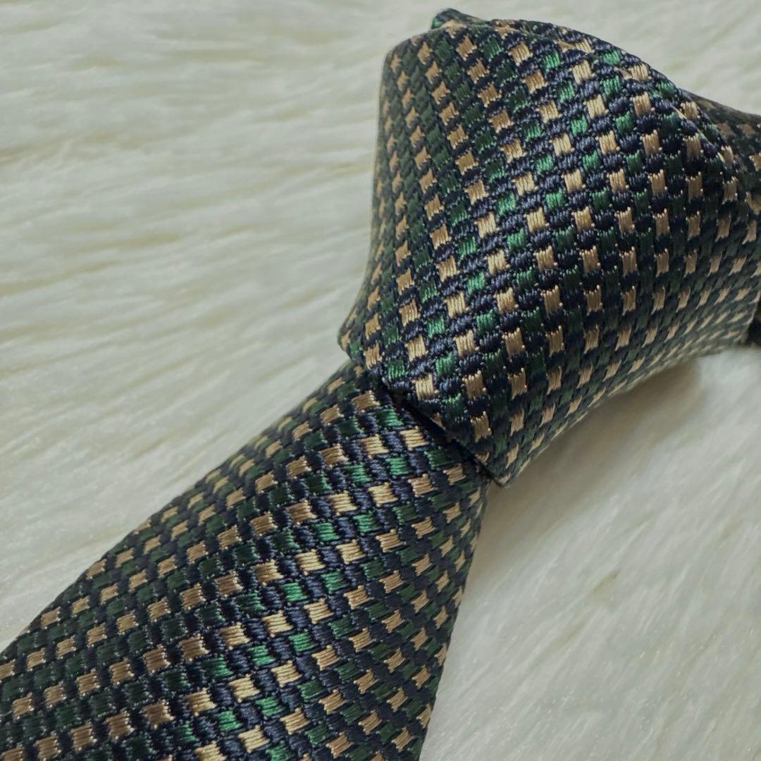 【未使用級】GUCCI ネクタイ　高級シルク　GG ジャガード