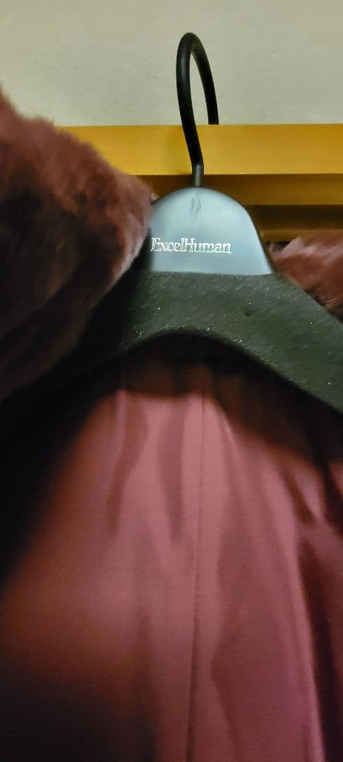 即購入OK　ExcelHuman パープル 毛皮コート