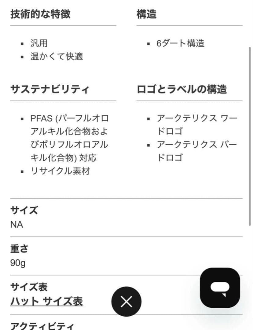 ARC'TERYX バードワークトーク