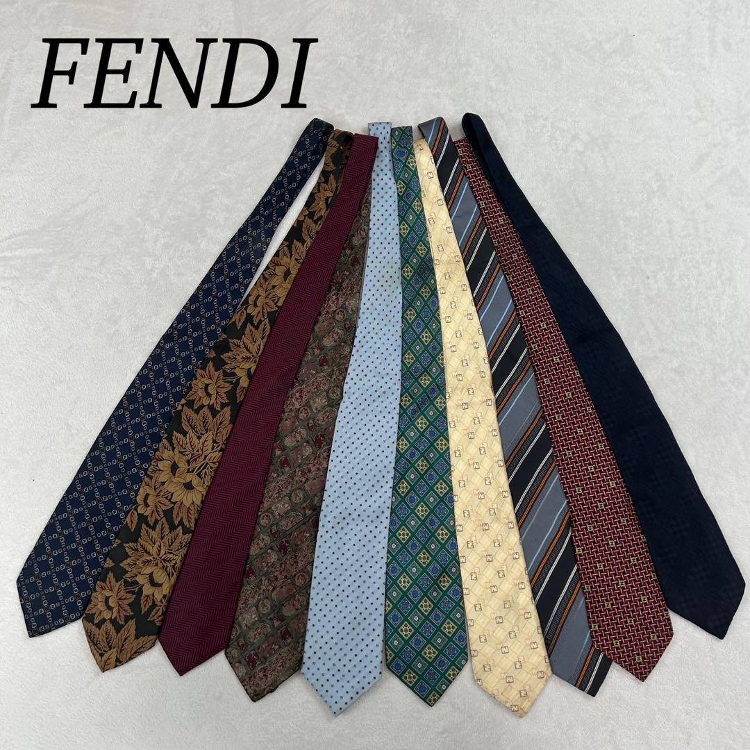 NM14 フェンディ FENDI 10本 セット まとめ売り ネクタイ メンズ