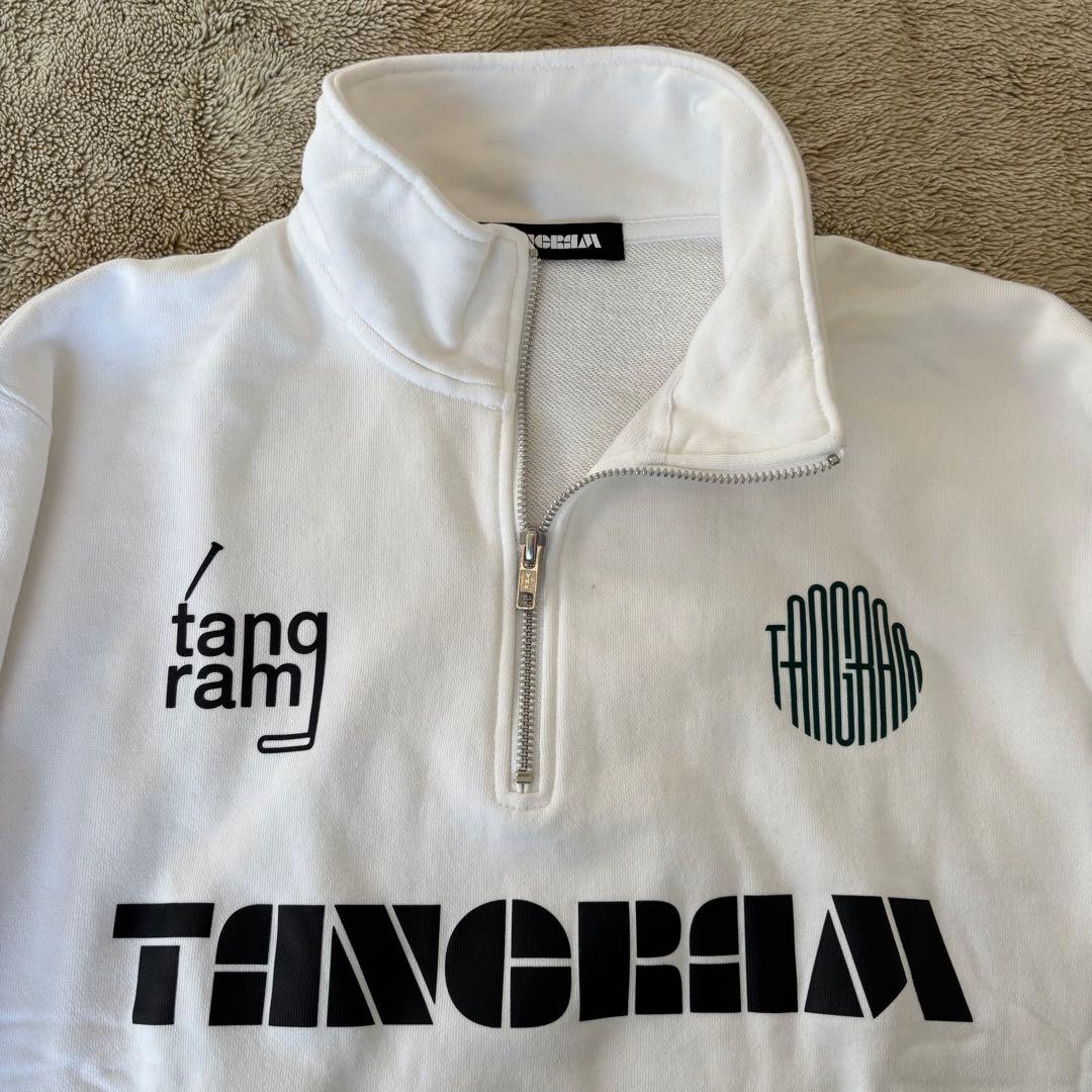 TANGRAM タングラム ハーフジップスエット 白 Mサイズ